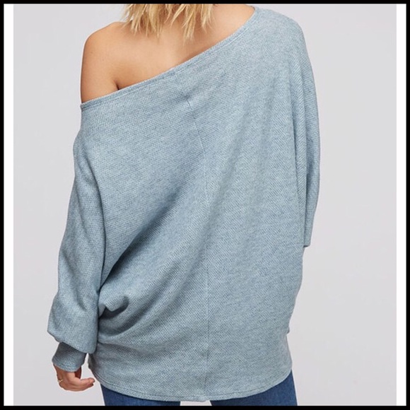 Dolman Sleeve Off-the-Shoulder Top - Picture 5 of 5